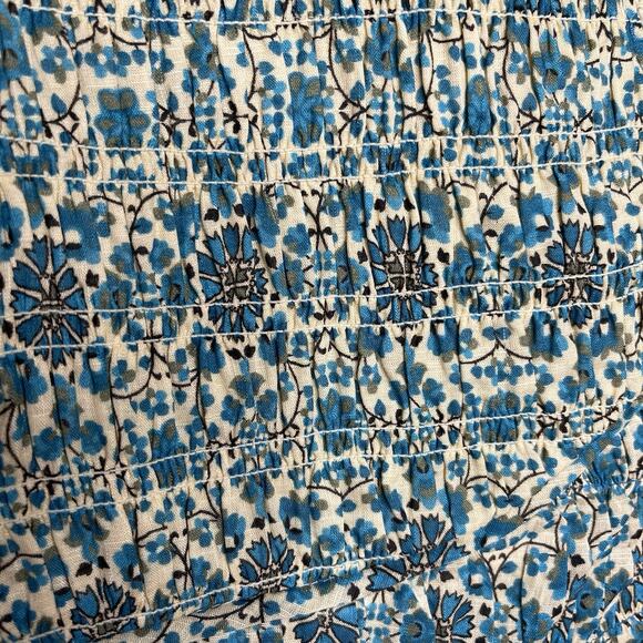 NWOT Anthropologie The Peregrine Midi Dress Blue Green Floral Prairie Boho Small - Picture 6 of 12